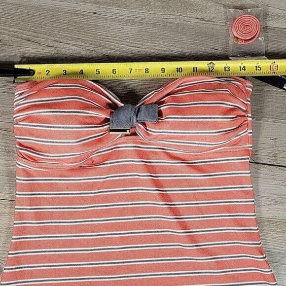 Tommy Hilfiger Striped Tankini Top Sz L - Picture 6 of 10